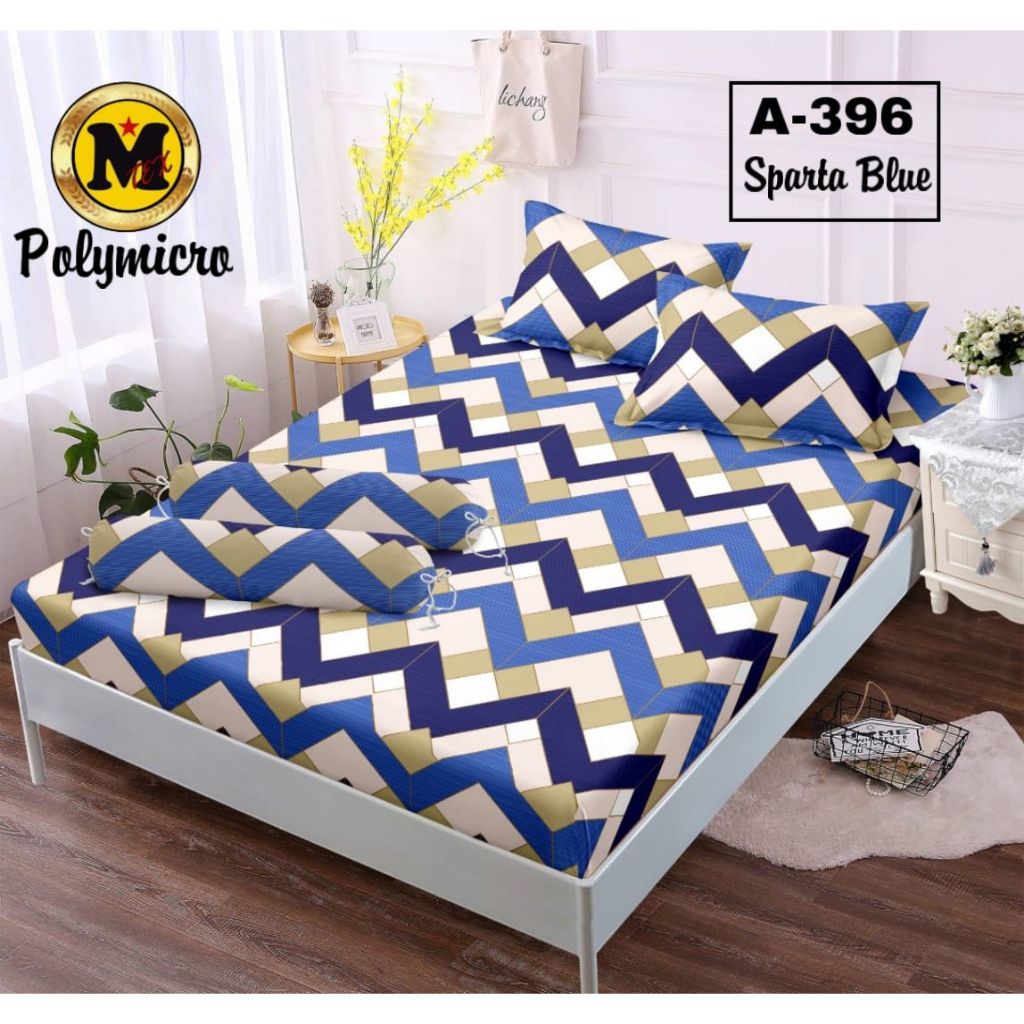 Sprei Homemade 180x200 Motif Amerta Spartam Green Gratis Sarung Bantal2 Sarung Guling1 Bahan Katun H