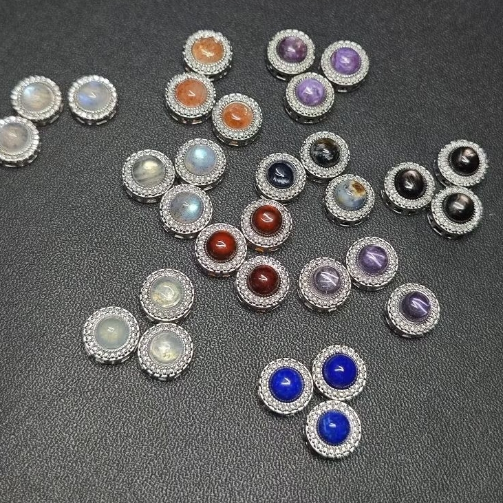 Lyn Crystal Spacer COPPER ANTI KARAT Charoite Hypesthene Aquamarine moonstone sunstone garnet lapis 