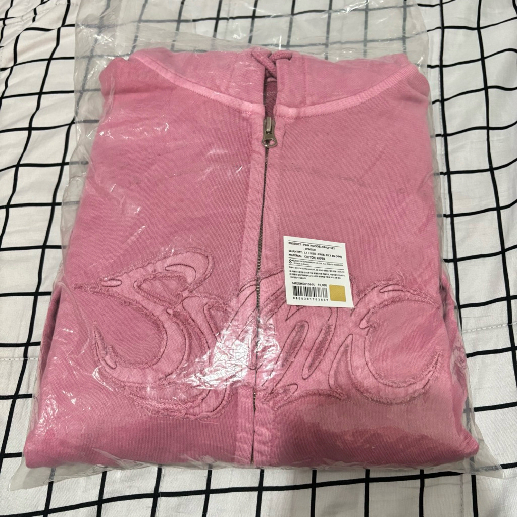 [READY STOCK] AESPA - PINK HOODIE ZIP-UP SET - 2025 AESPA LIVE TOUR - SYNK : PARALLEL LINE - ENCORE 