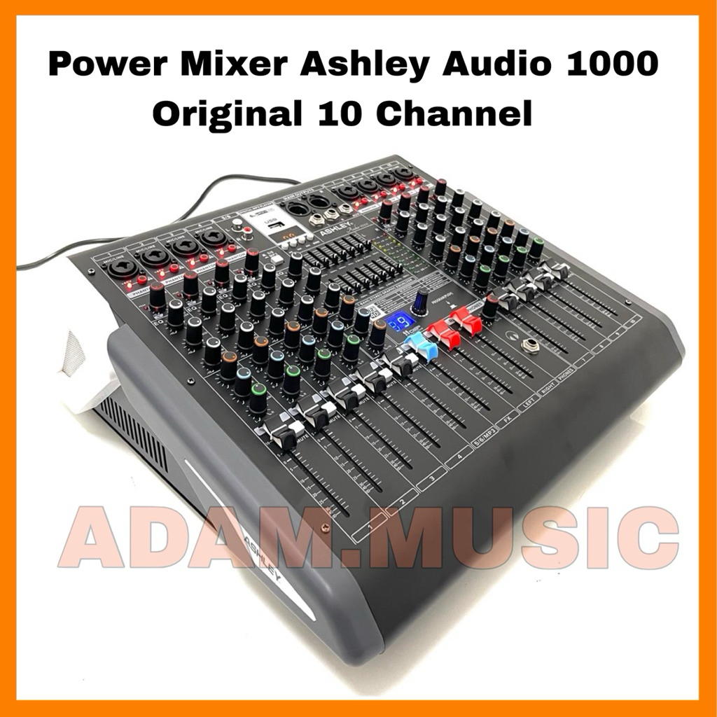 POWER MIXER ASHLEY AUDIO 1000 ORIGINAL – 10 CHANNEL audio1000 ( COD )