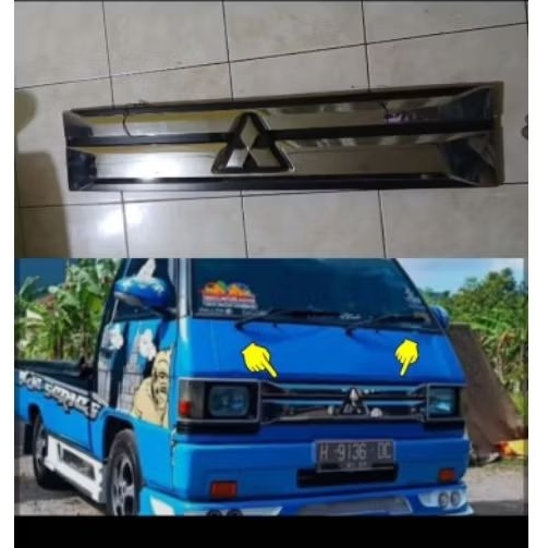 gril bemper depan l 300 euro ful 4 chrome original