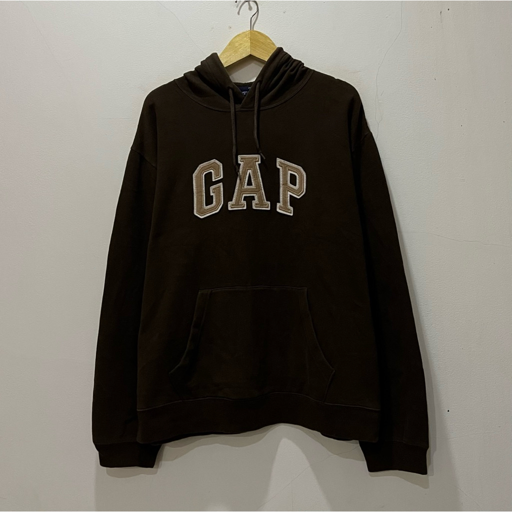Hoodie GAP Bordir Logo Brown ORIGINAL