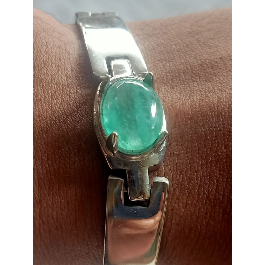 gelang zamrud Colombia  bersertifikat
