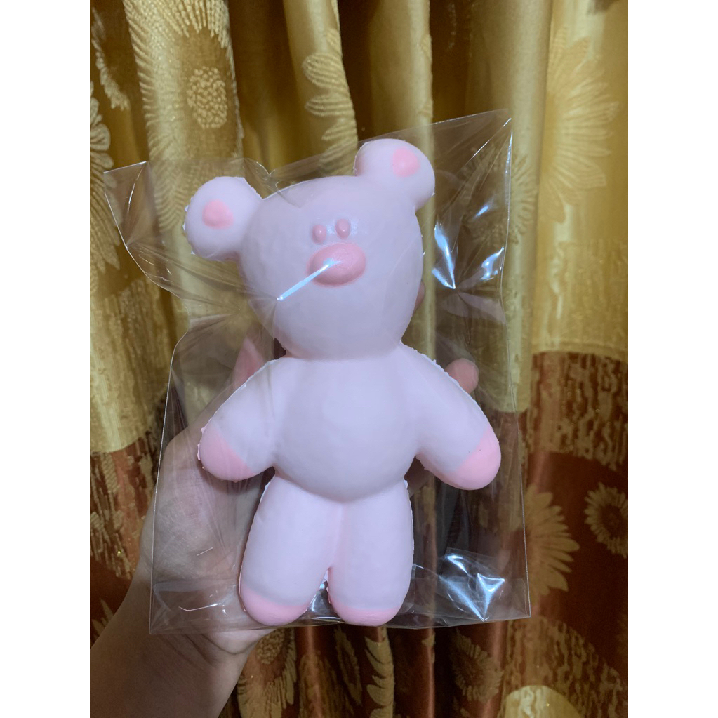 Bean bear pink squishy licensed/preloved/yummibear/baru
