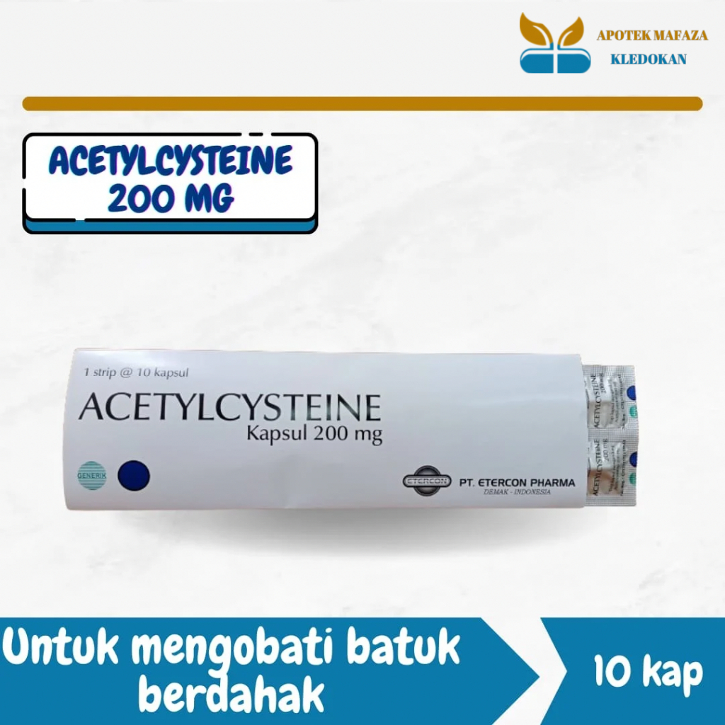 Acetylcysteine 200 mg 10 Kapsul