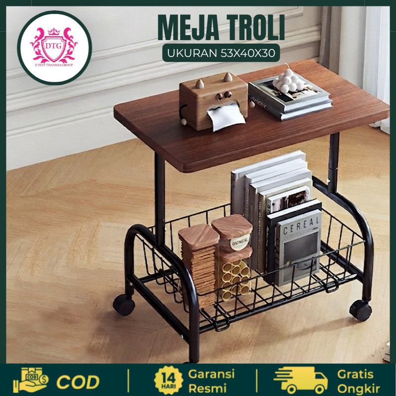 DTG FURNITURE - Meja Serbaguna Minimalis / Meja Troli Lipat Dengan Roda Meja Roda Rak Roda Troli Kok