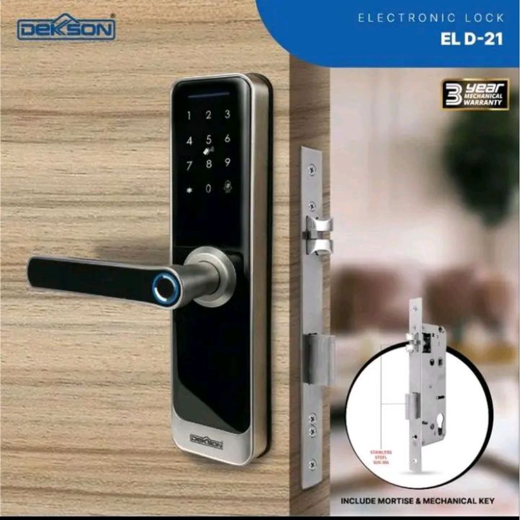 Electronic Lock Dekson Dekkson EL21 Black SN/Smart Lock/Kunci Digital Dekson