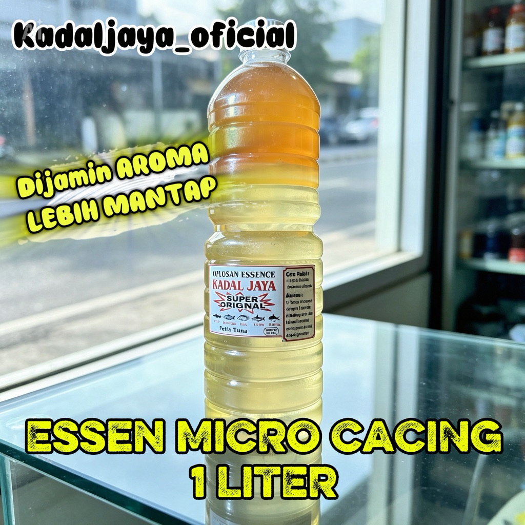 Kadal Jaya Essen MICRO CACING 1 LITER | Essen LELE Ikan Mas Patin Nila Mujair | Galatama Babon Induk