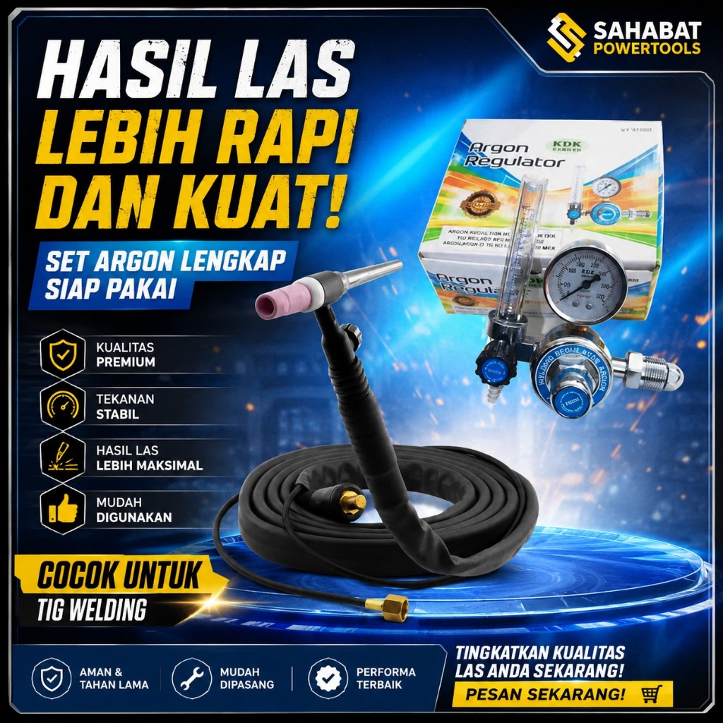 COD PAKET MESIN LAS ARGON TANG Stang las argon Stang Kabel Selang Las Argon Tig Torch Welder Set Tig