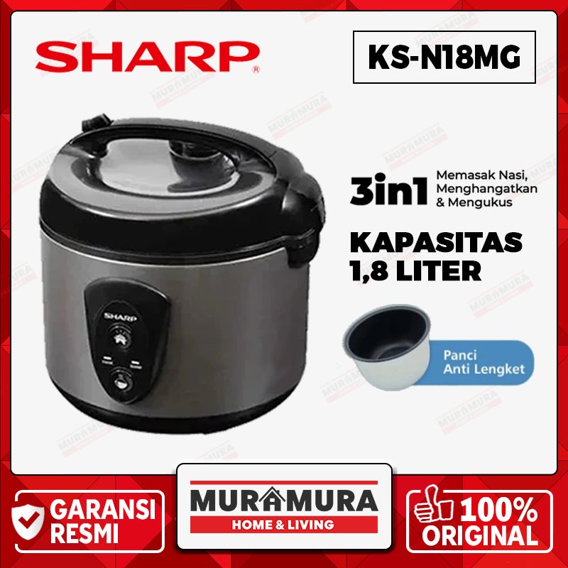 SHARP KSN-18-MG Rice Cooker / Magic Com 1,8 Liter Original Garansi Resmi