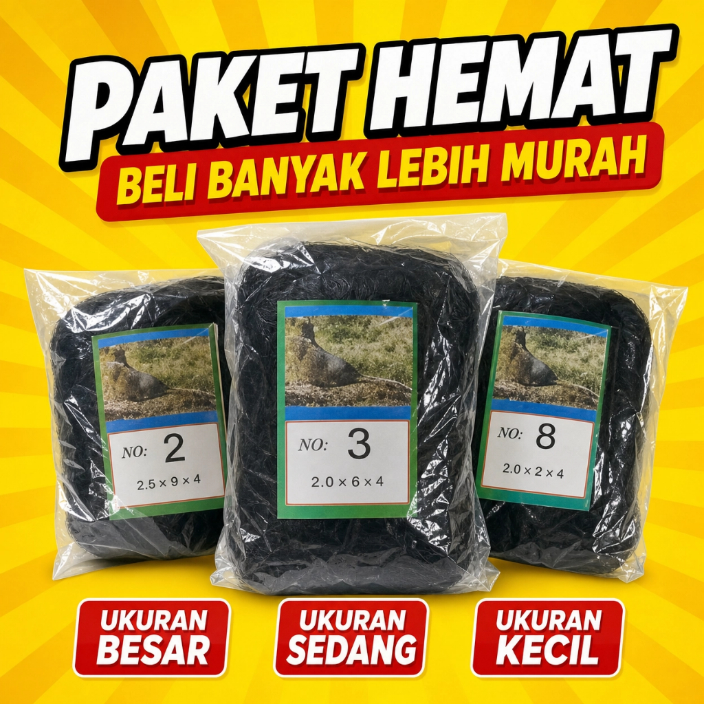 Jaring Burung Nilon-Bird Net-Kandang Burung NO.2,3,4,5,6,7,8