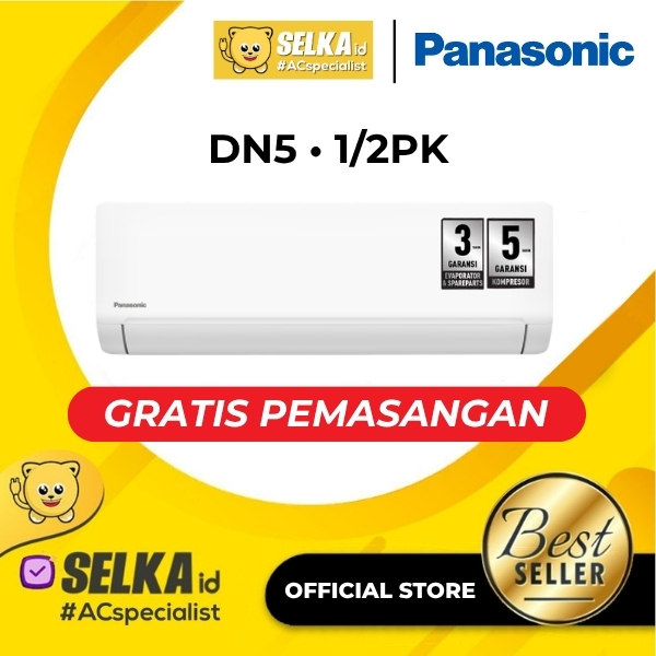 PANASONIC CS-DN5CKJ + PASANG AC SPLIT 1/2 PK STANDARD