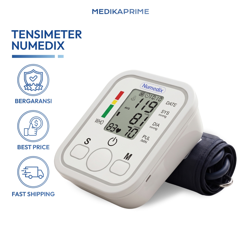 MONITOR TEKANAN DARAH DIGITAL OTOMATIS – Tensi Numedix / Alat Pengukur Tensi / Alat Pantau Tekanan D