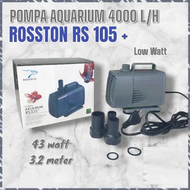 Pompa aquarium rosston rs-105+ / Kolam Air mancur Hidroponik rs105+ rs 105 +