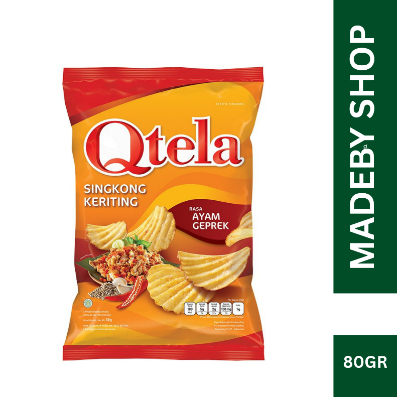 Qtela Singkong Keriting Ayam Geprek 80G