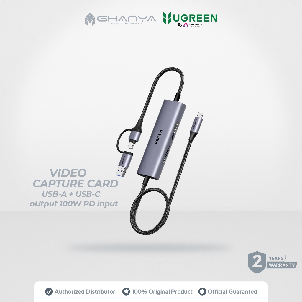 UGREEN 65856 Video Capture Card USB / Type C with PD 100W 4K 30Hz 2K 60Hz HDMI Loop Out 1080P 60Hz U