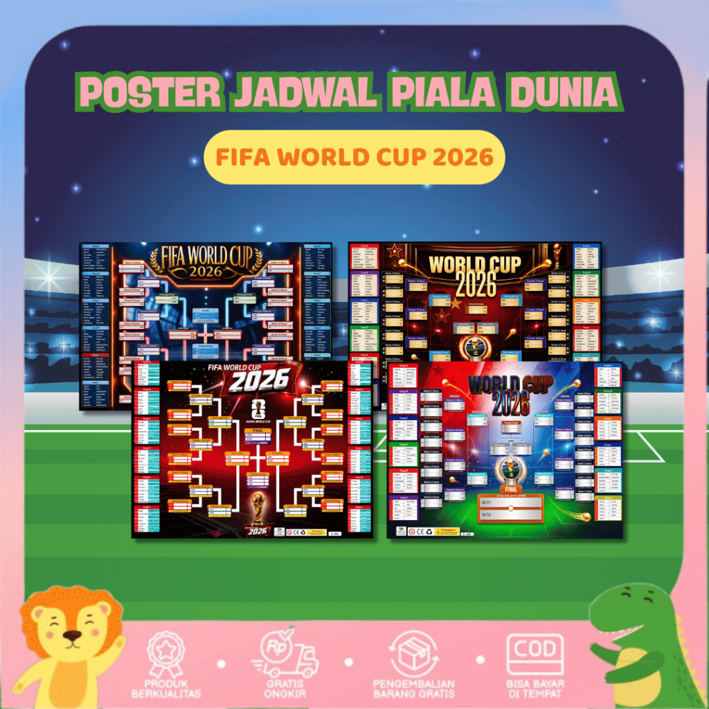 Poster Landscape Jadwal Piala Dunia Fifa World Cup 2026 Full