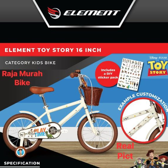 Sepeda Anak Element Mini 16 Inch Spring Toy Story Sepeda Anak Perempuan Mini Element Toy Story 16 In