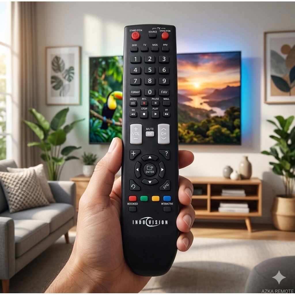 REMOTE REMOT STB PARABOLA INDOVISION PANJANG ORIGINAL ASLI DEVI