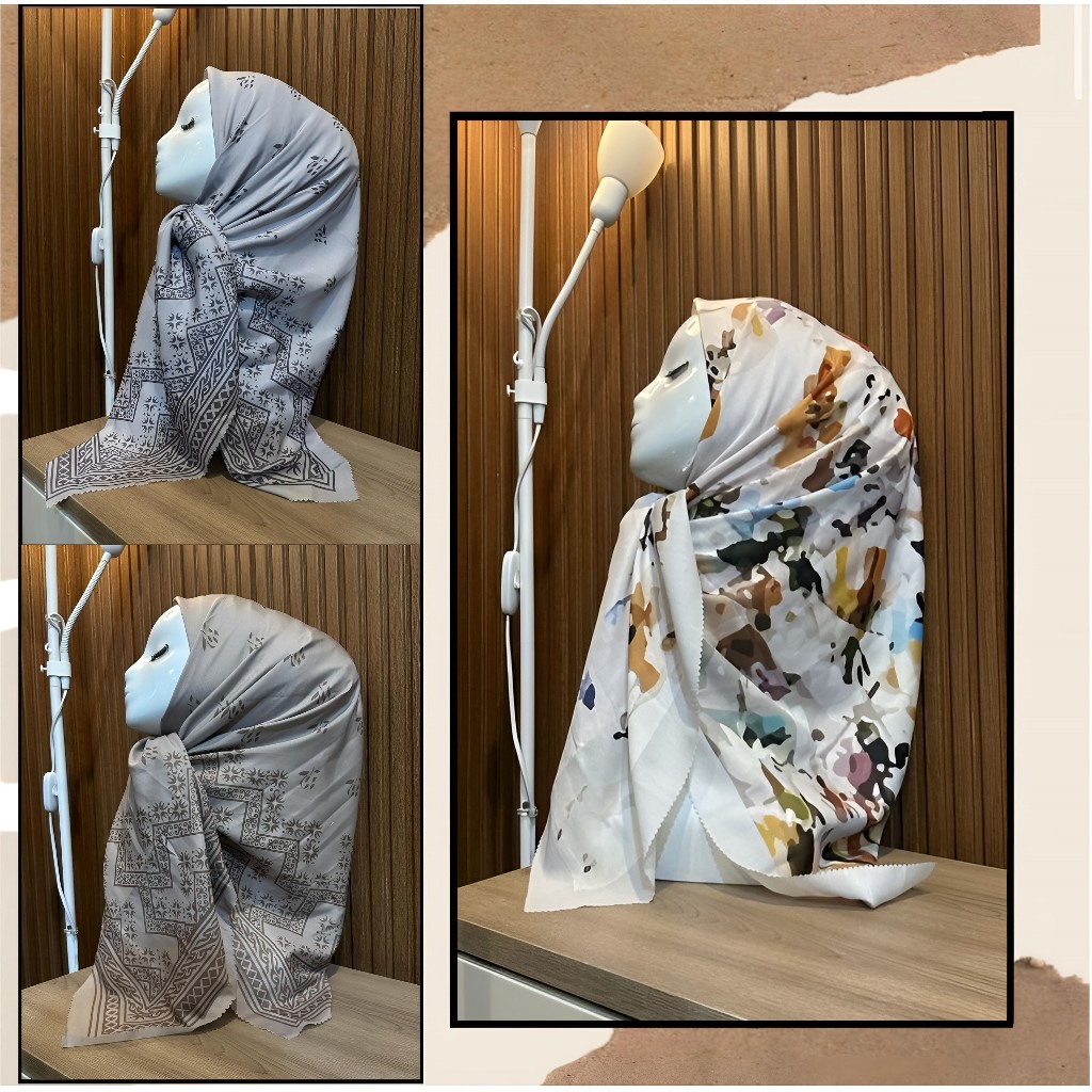 Hijab Motif Ultrasoft Premium Karafa Muslim Square Segi Empat Kerudung