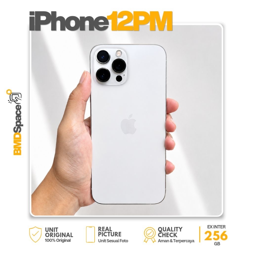 iPhone12 Pro Max 256GB Silver - Second Inter Original