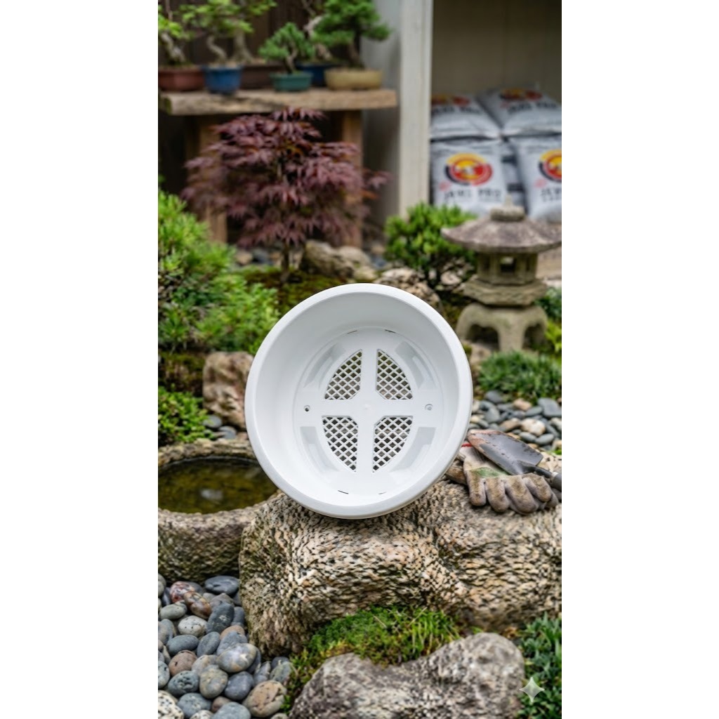 Pot Bonsai Oval 40 BV40 Bonsai Plastik 30 35 Putih Jumbo