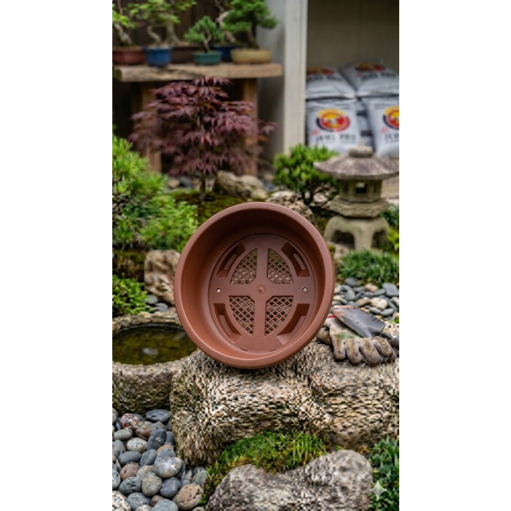 Pot Bonsai Oval 40 BV40 Bonsai Plastik 30 35 Coklat Jumbo