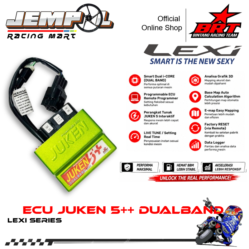 BRT ECU Juken 5++ Dualband Racing Turbo Lexi Lexi 125 Keyless + TBox Original