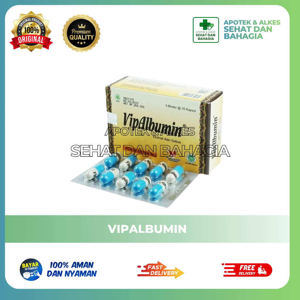 Vipalbumin Serbuk & Kapsul - (Sachet - Strip)