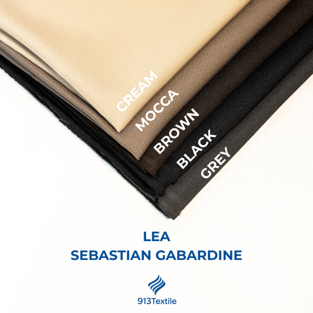 Bahan Kain Lea Sebastian Gabardine Permanent Press Celana Formal