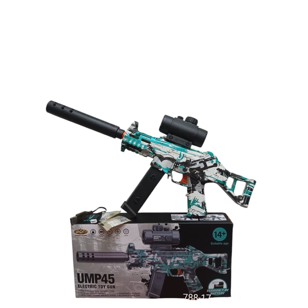 Mainan Tembakan Elektrik UMP45 Gel Blaster Water Gel Gun