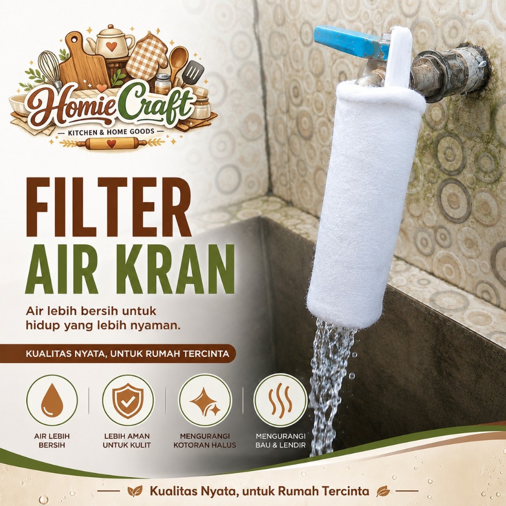 saringan air kotor filter kran air kuning lumpur bau