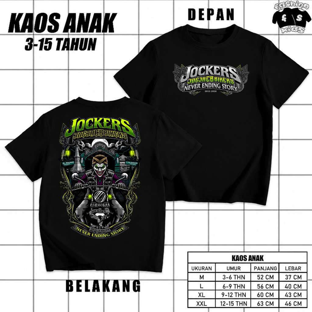 Kaos 23RD Anniversary Jokers Jogja CB Bikers 2026 T-Shirt ANAK MAESTRO APPAREL.ID
