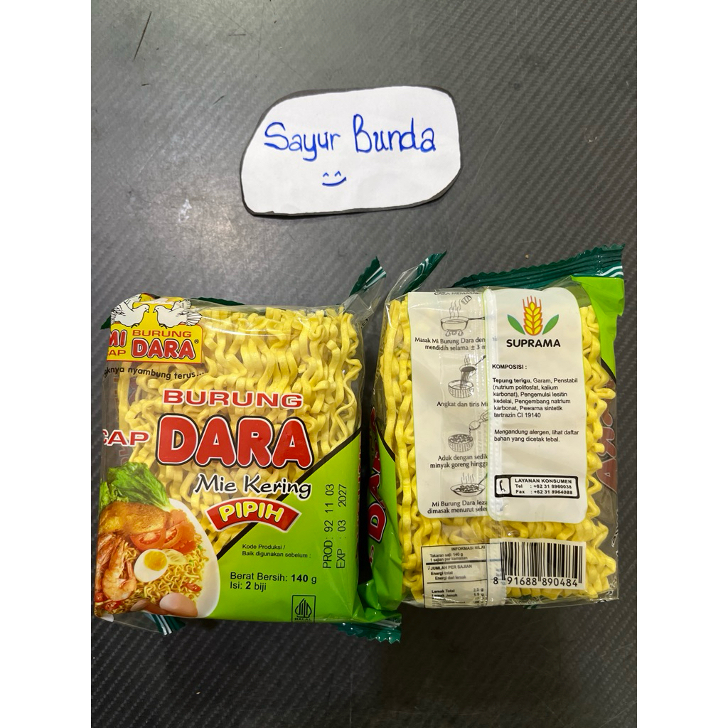 Mie Burung Dara Pipih