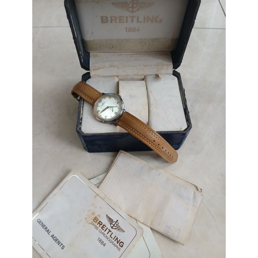 Original Breitling Manual Winding vintage langka ori bukan KW lengkap box surat
