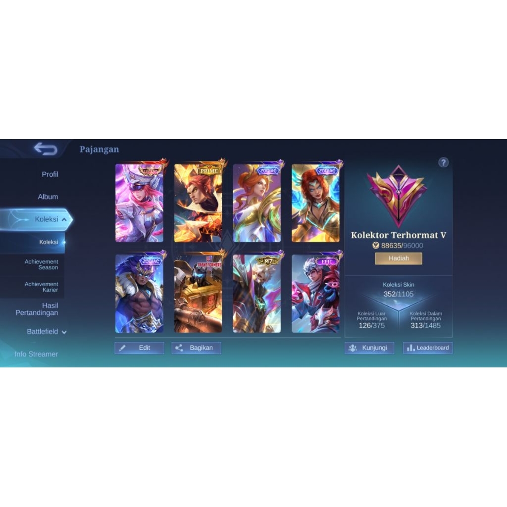 AKUN MLBB LEGEND FREYA