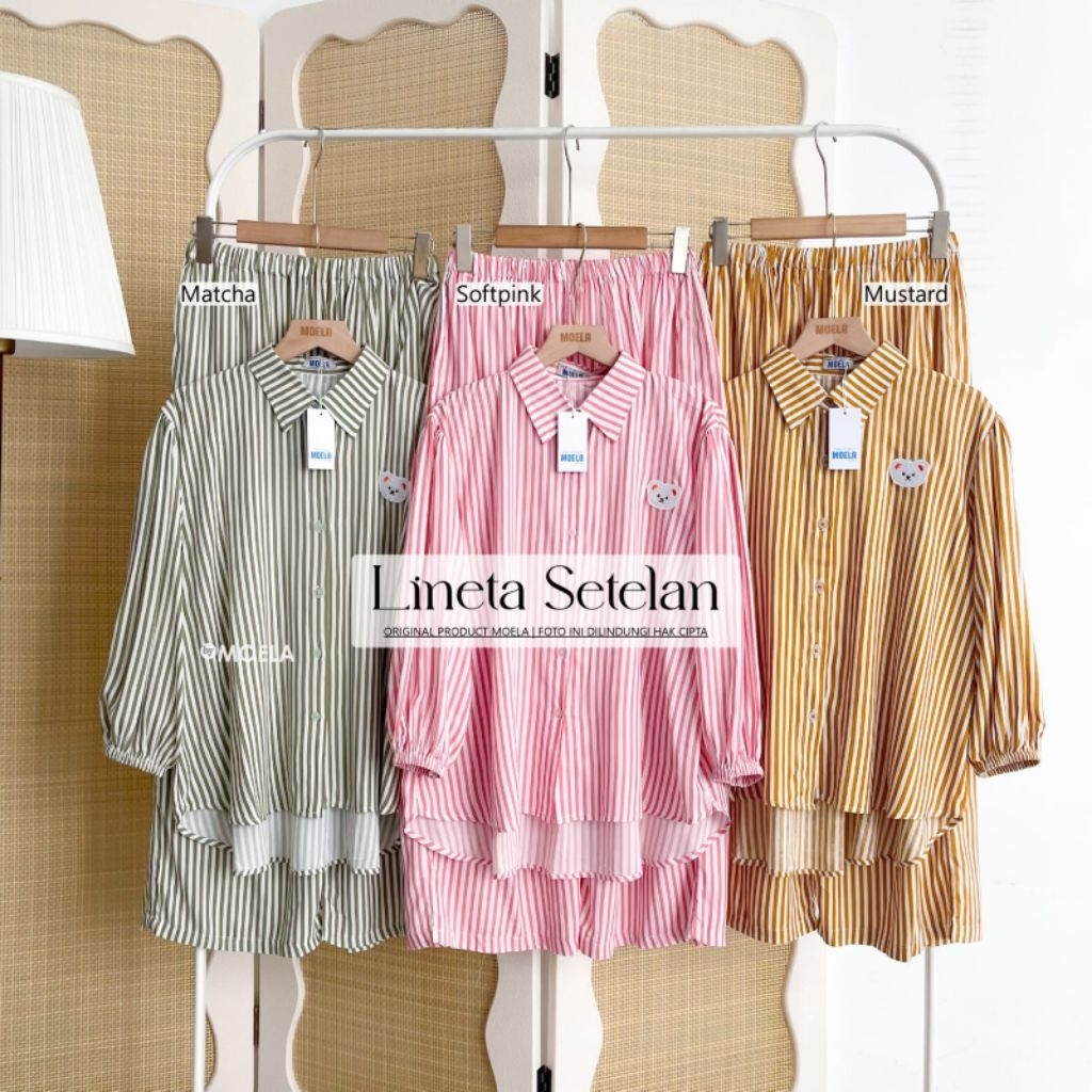 LINETA SET WANITA COTTON RAYON PREMIUM NYAMAN ELEGAN BY MOELA