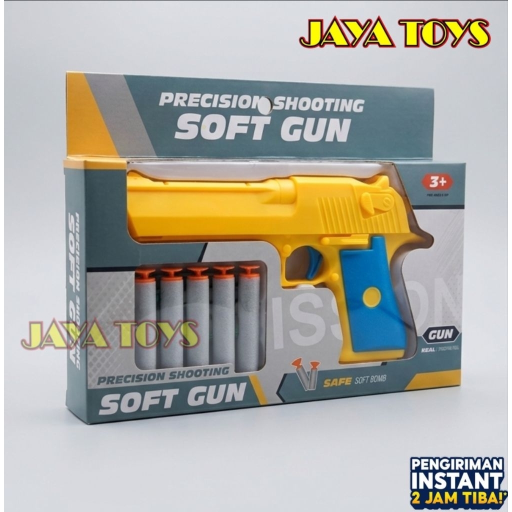 Mainan Tembakan Anak Precision Shooting Soft Gun Model Desert Eagle Ber-SNI
