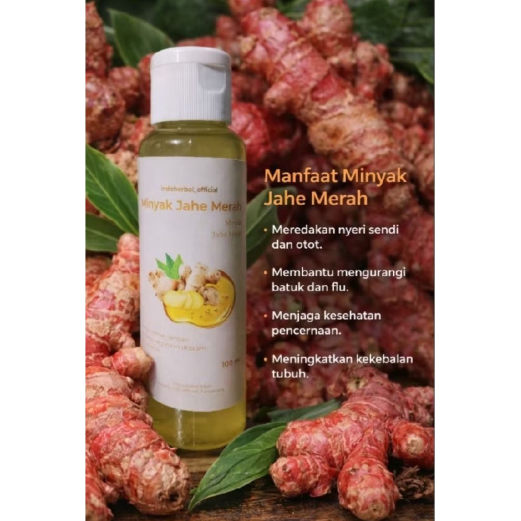 minyak jahe merah murni ( red Ginger oil ) 60 ml