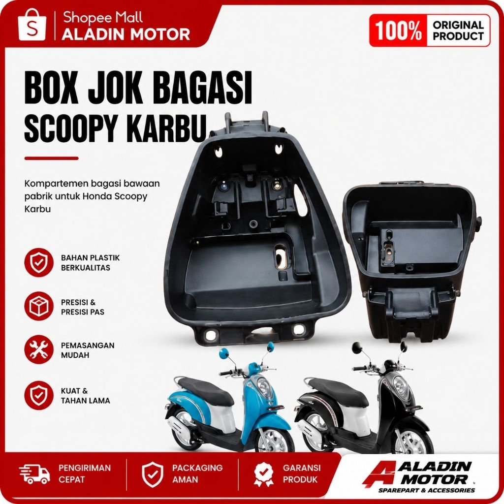 Box jok bagasi scoopy karbu lama
