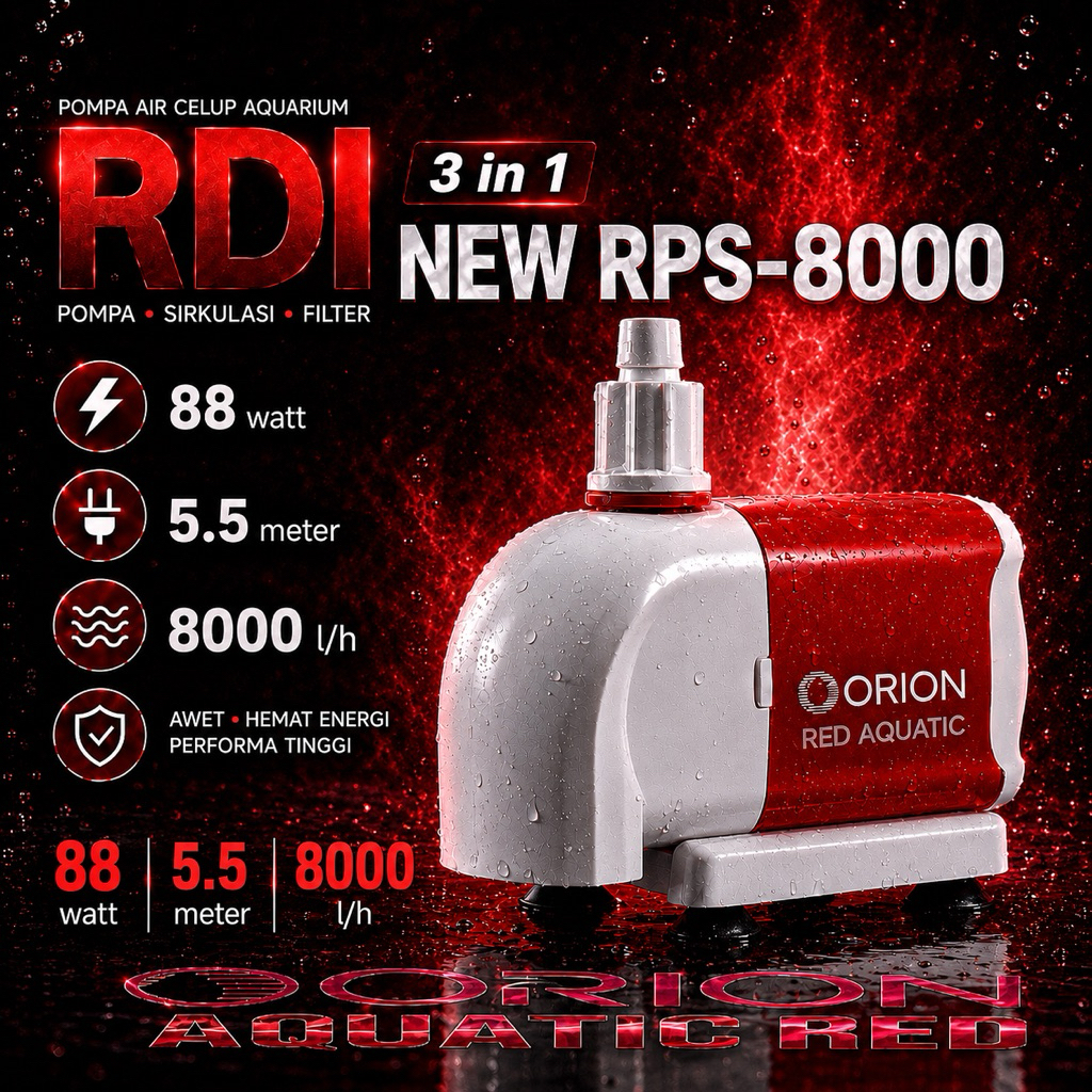 (GARANSI+BONUS) RDI-RPS 8000 AMPHIBIOUS SUMERSIBLE PUMP
