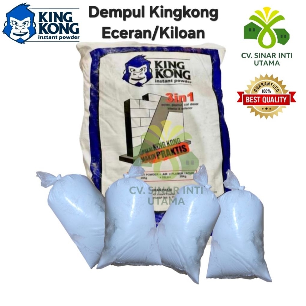 Dempul Kingkong Eceran / Timbang Kiloan Dempul Tembok 3in1 Acian Plamir Cat Dasar