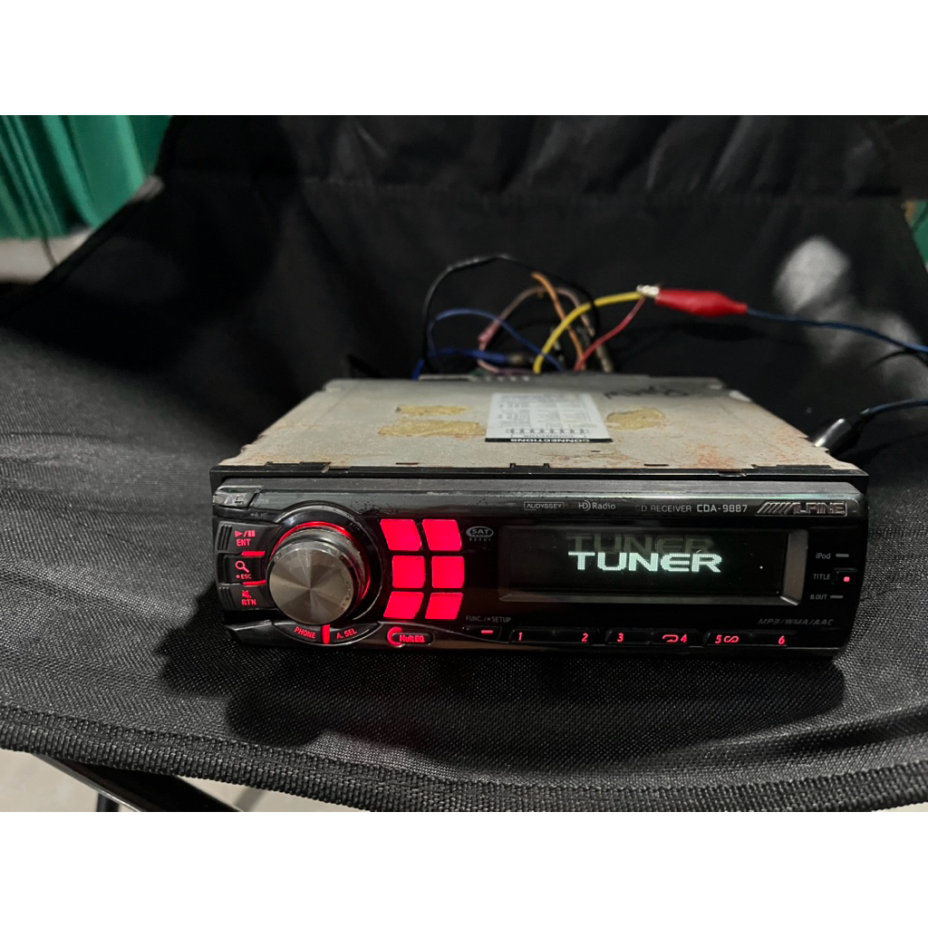 head unit alpine 9887 ada kabel aux