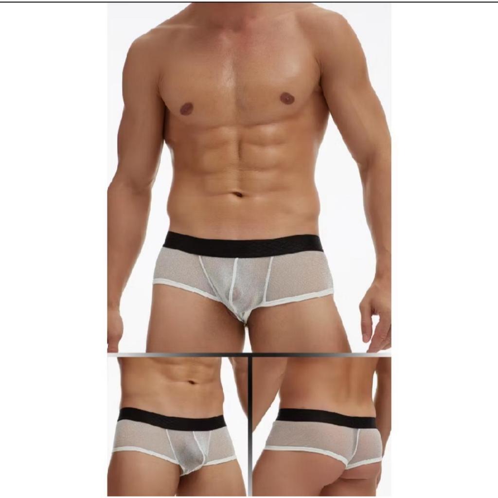 CELANA DALAM BOXER PRIA TRANSPARAN PREMIUM  LOW WAIST BIKINI