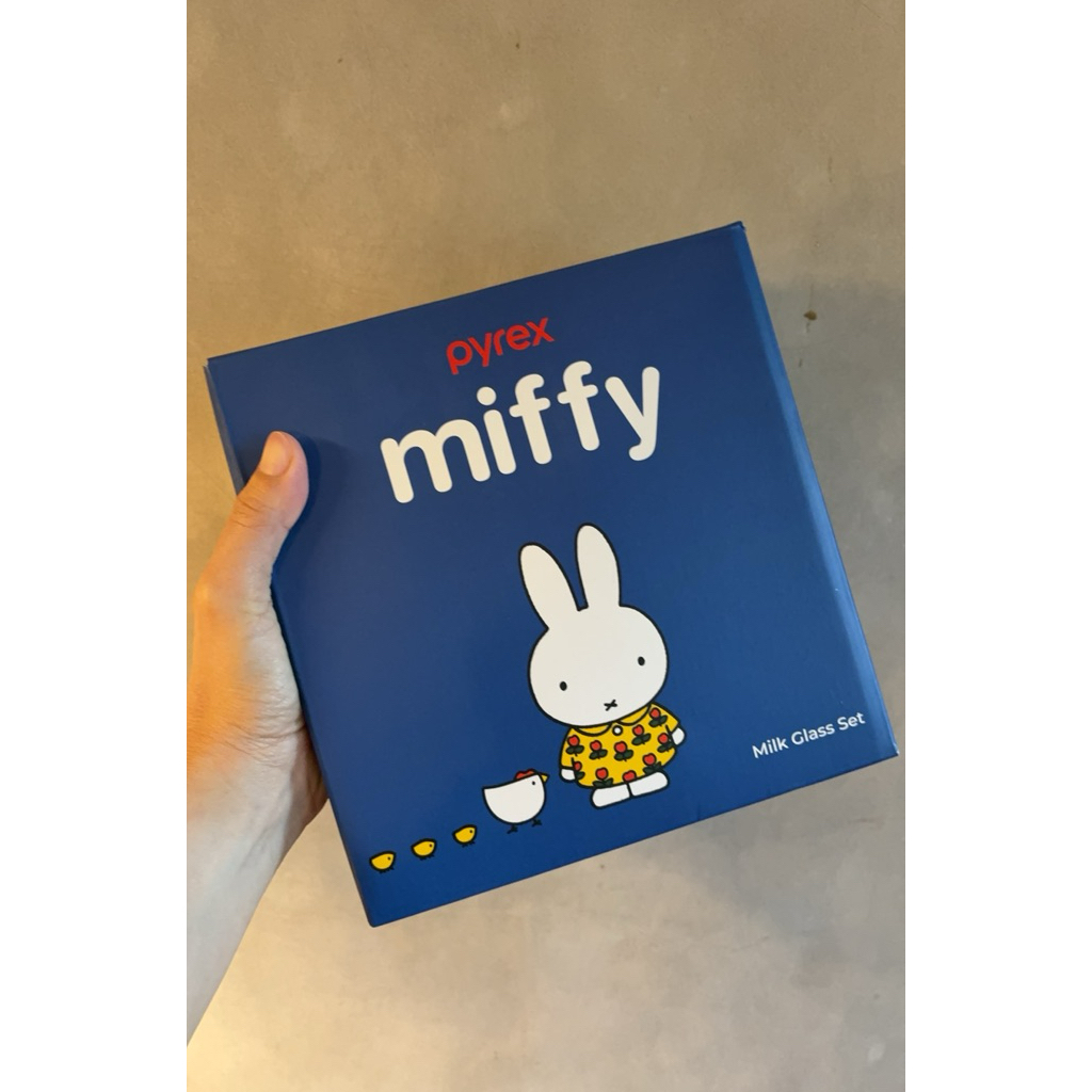 Piring mangkok miffy x pyrex set 3 pcs