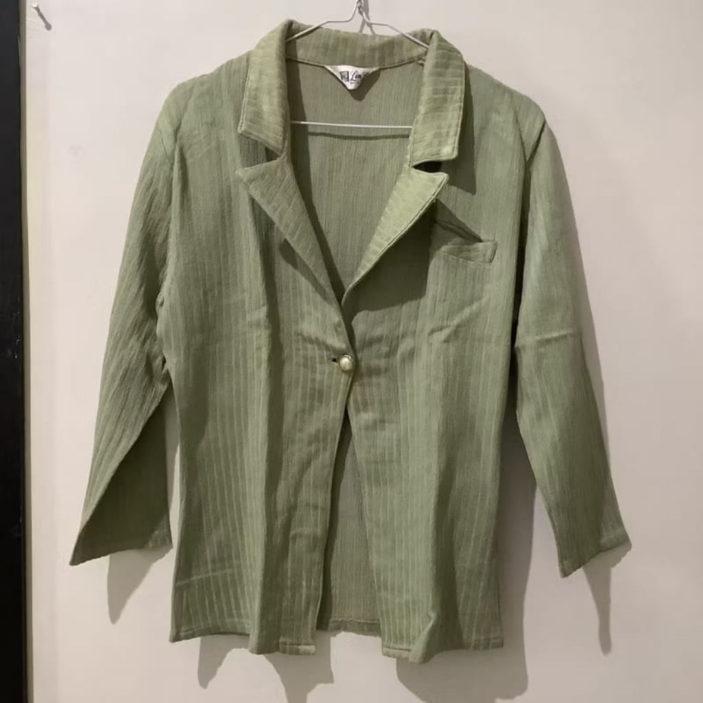 preloved blazer hijau sage