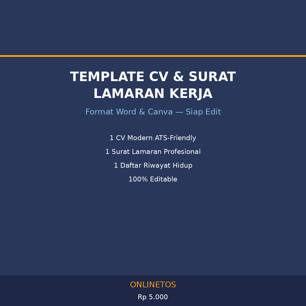 Template CV & Surat Lamaran Kerja