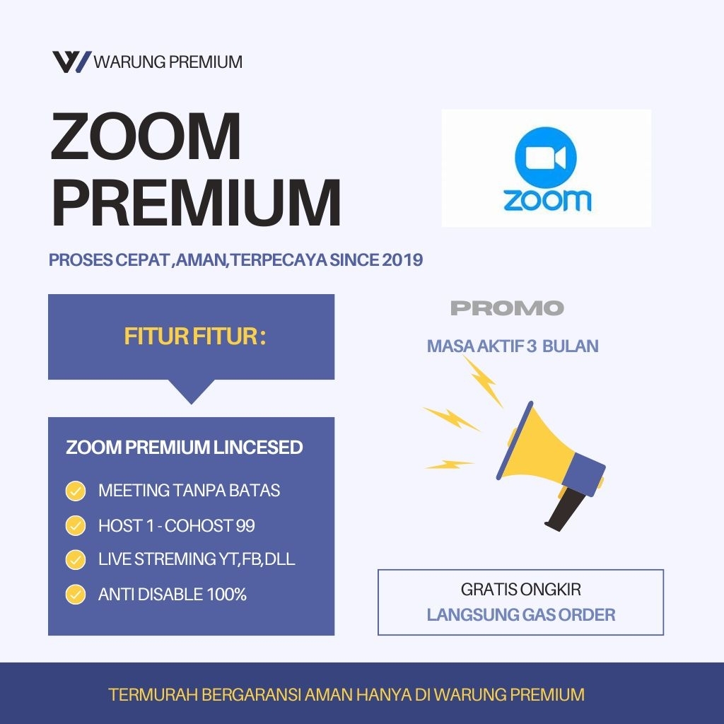Zoomku Produk Zoom Bergaransi Bulanan Full