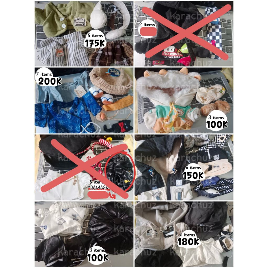 doll clothes 20 cm anime cotton doll baju aksesoris boneka anime