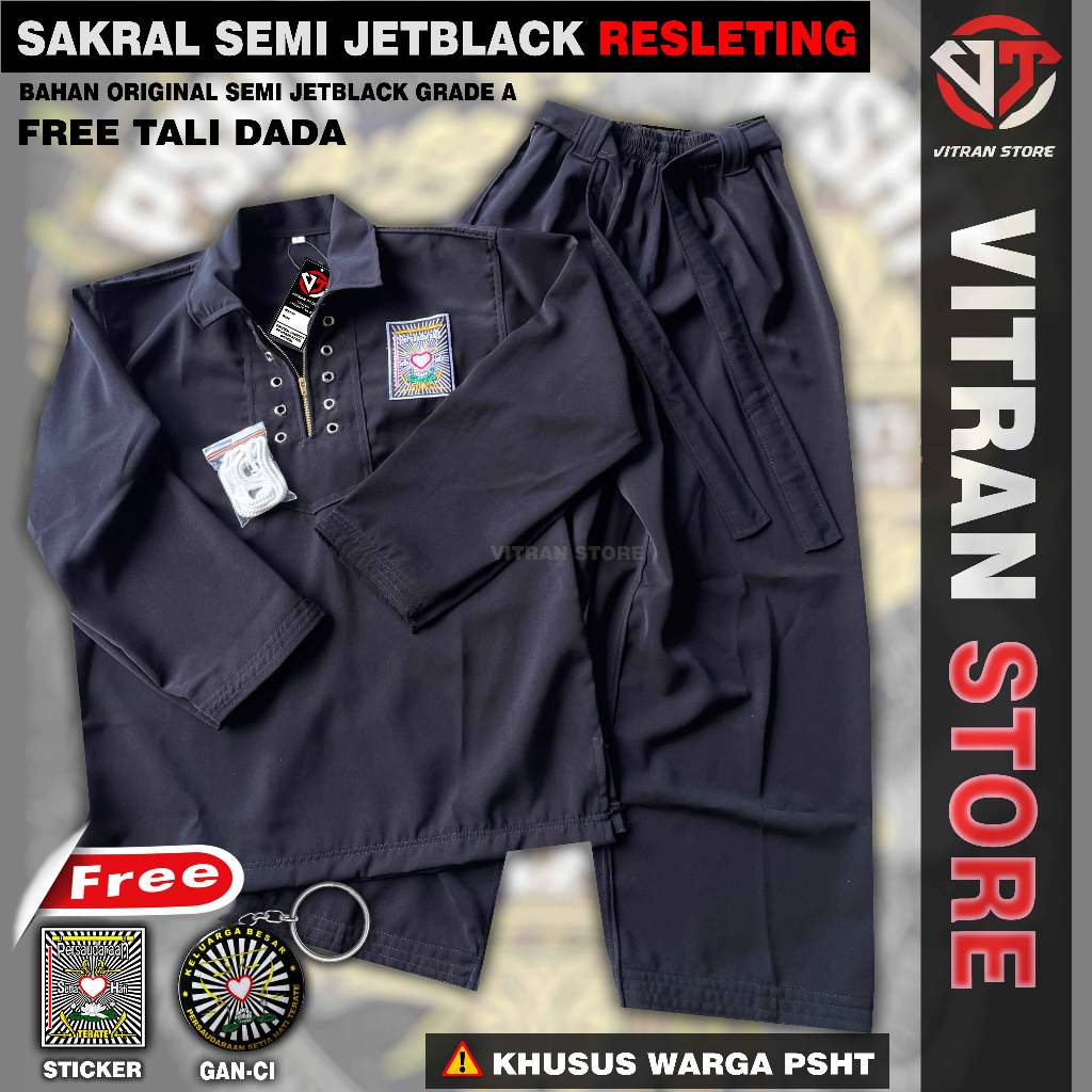 SAKRAL WARGA PSHT SAKRAL SEMI JETBLACK RESLETING ORIGINAL